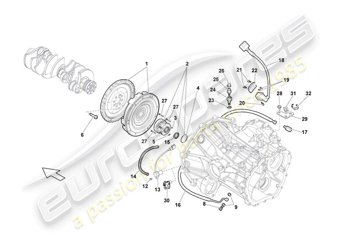 lamborghini lp560-4 spider (2014) coupling part diagram