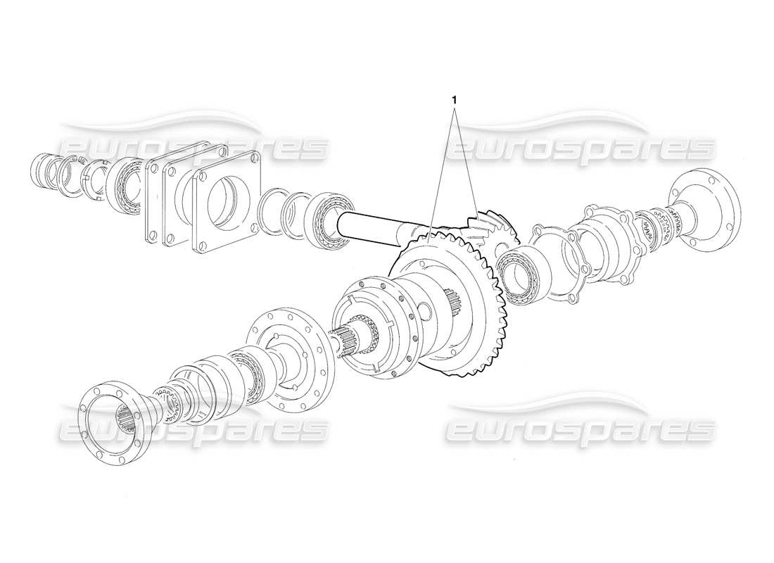 lamborghini diablo se30 (1995) rear differential (valid for usa - january 1995) part diagram