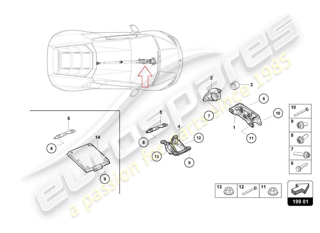 lamborghini evo coupe 2wd (2021) bearing piece part diagram