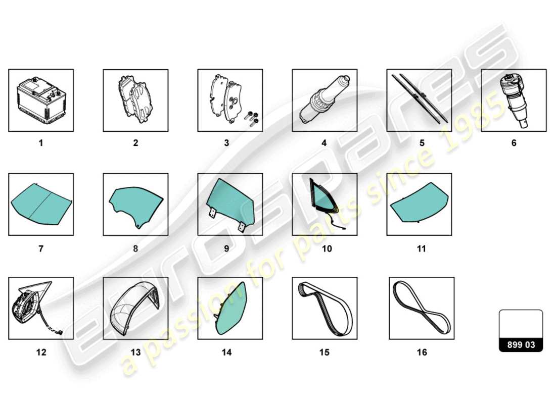 lamborghini urus (2019) for pick-up part diagram