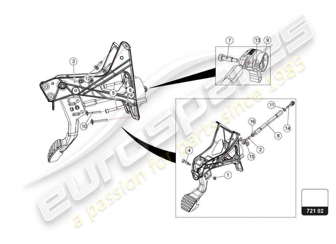 lamborghini super trofeo evo 2 (2022) brake module part diagram