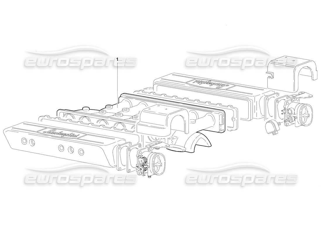 lamborghini diablo se30 (1995) intake manifold (valid for canada - january 1995) part diagram