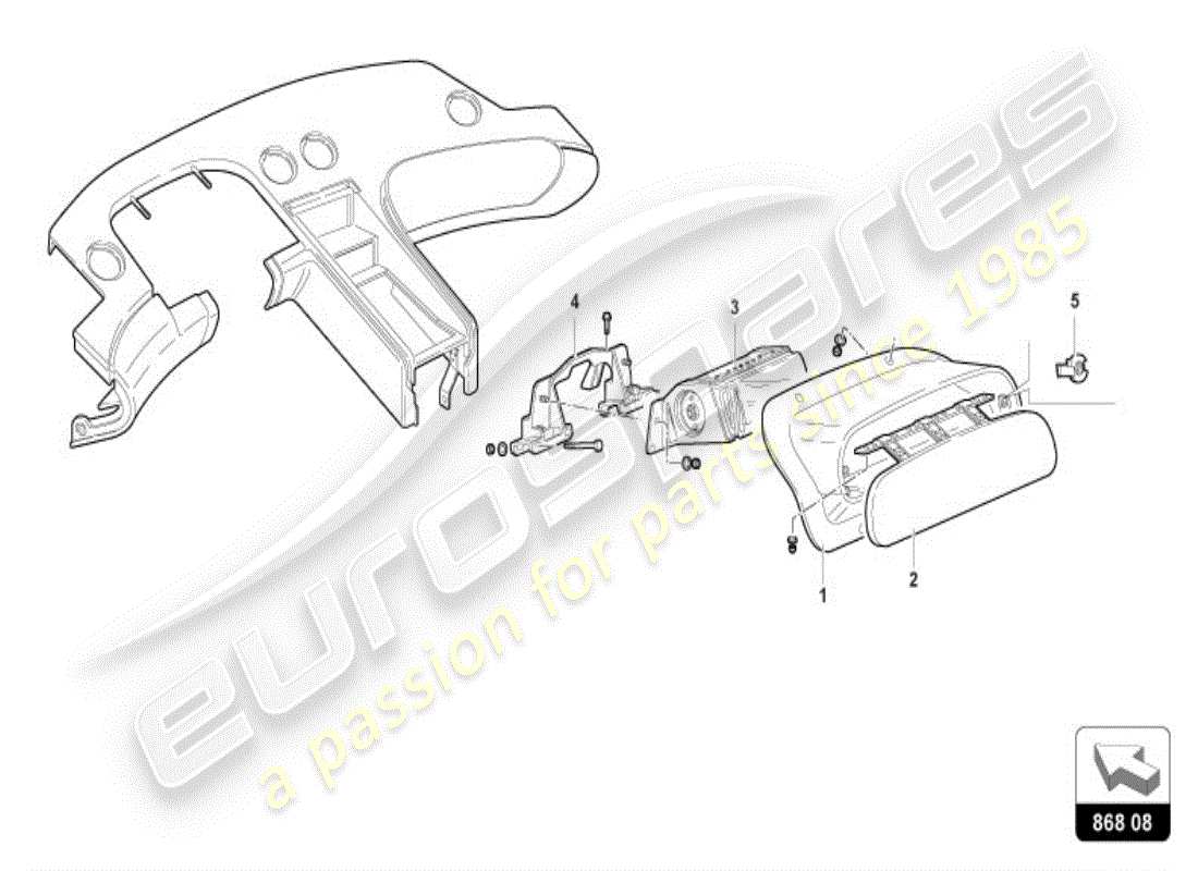 lamborghini diablo vt (1998) interior decor part diagram