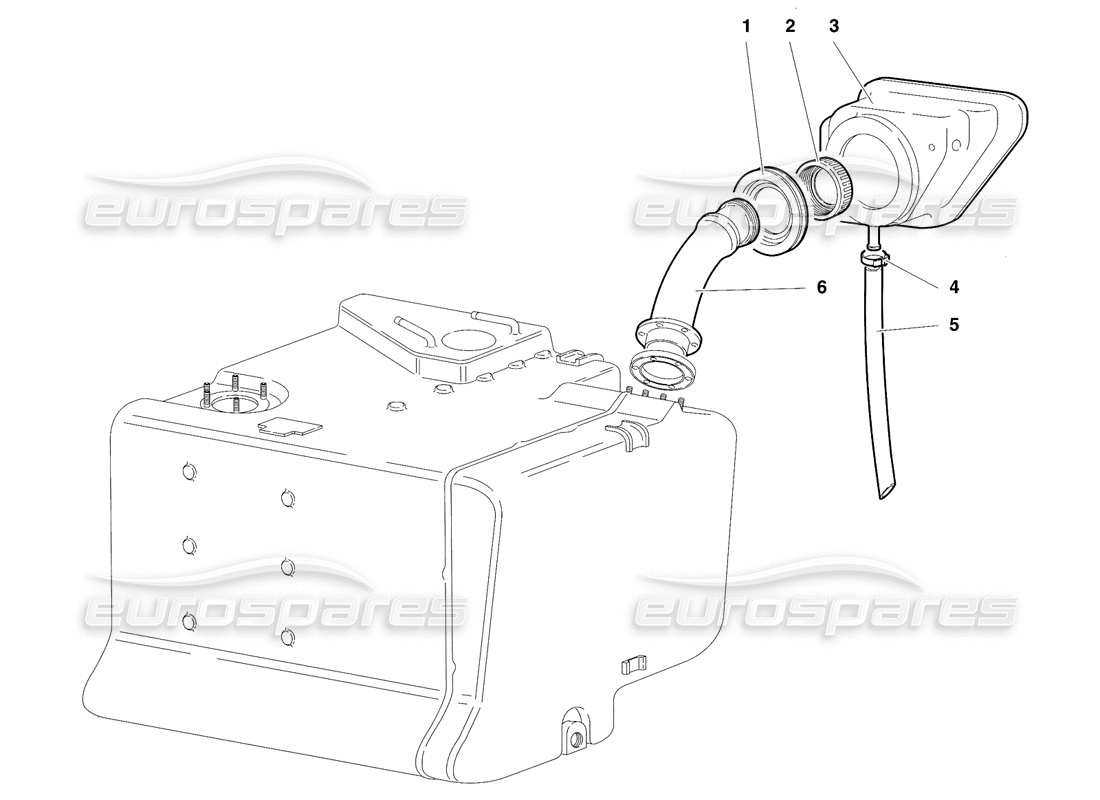 lamborghini diablo se30 (1995) fuel system (valid for canada - january 1995) part diagram