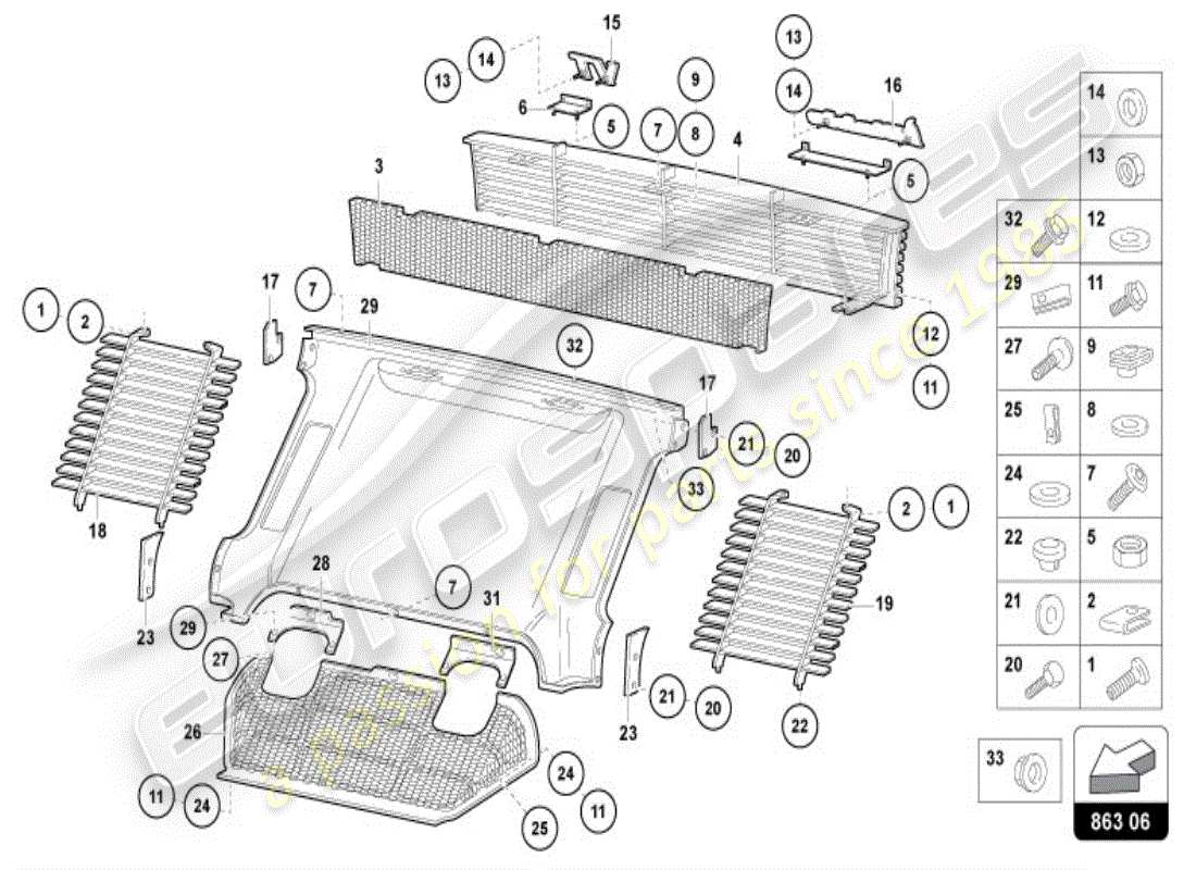 lamborghini diablo vt (1998) covers part diagram