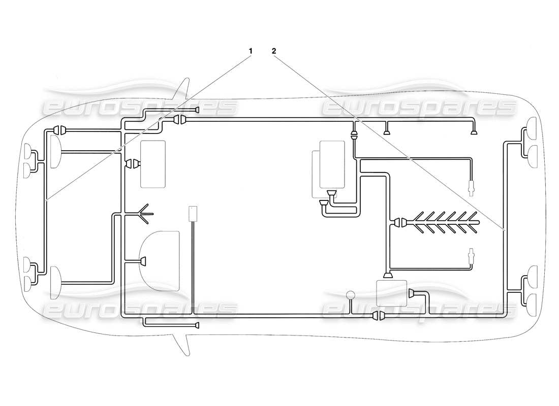 lamborghini diablo se30 (1995) electrical system (valid for canada - january 1995) part diagram