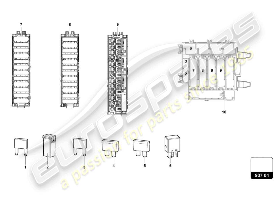 lamborghini urus (2019) fuses part diagram