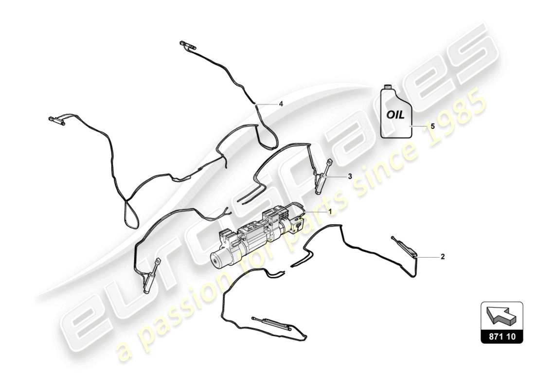 lamborghini evo spyder (2021) roof part diagram