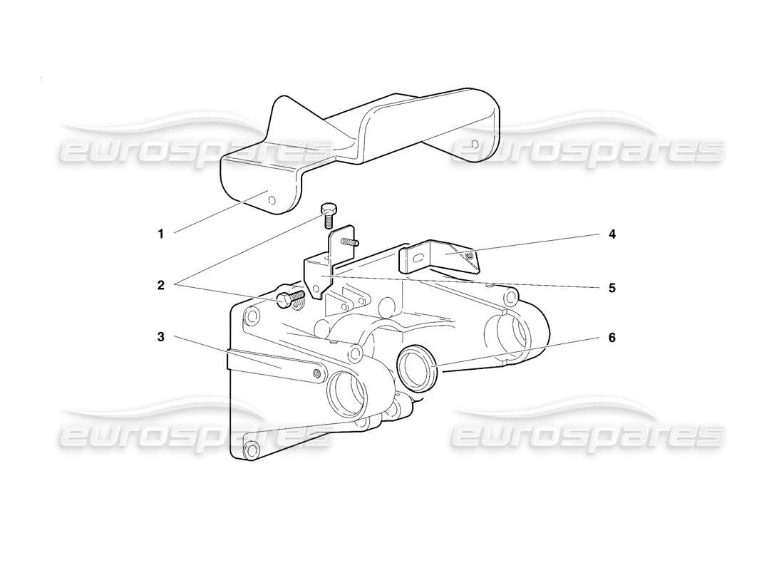 lamborghini diablo se30 (1995) pedal mounting (valid for rh d. version - january 1995) part diagram