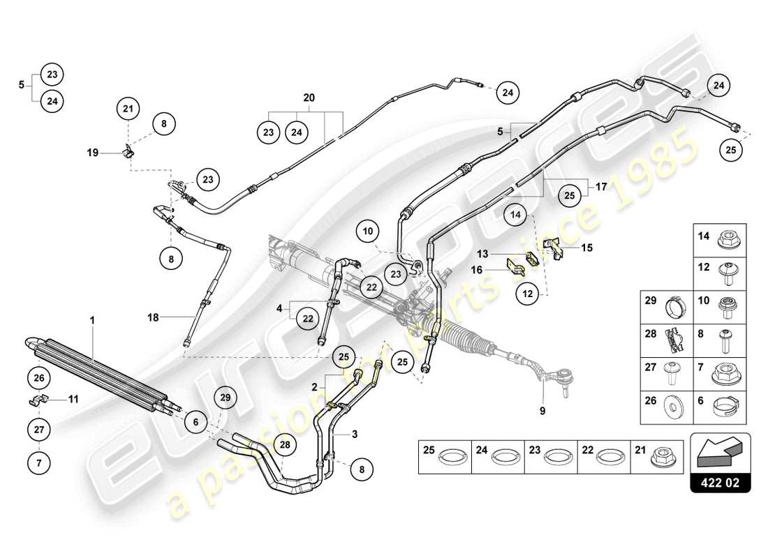 lamborghini sian roadster (2021) power steering part diagram