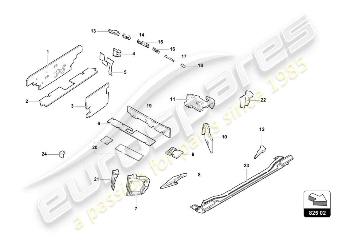 lamborghini sterrato (2023) damping part diagram