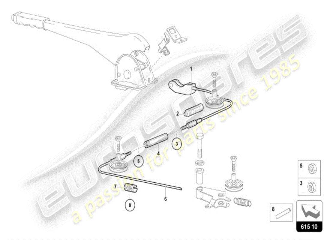 lamborghini diablo vt (1999) handbrake part diagram