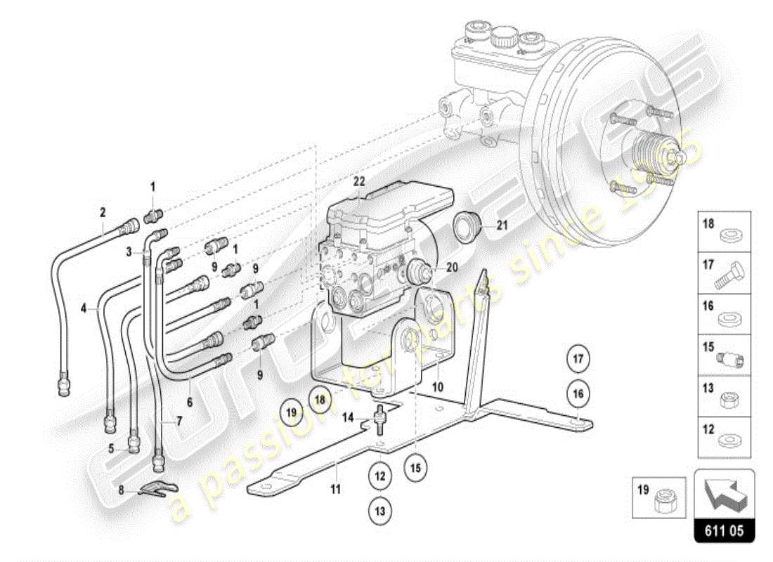 lamborghini diablo vt (1999) abs ecu part diagram