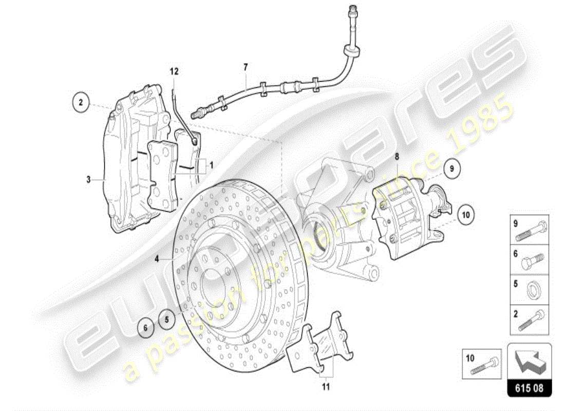 lamborghini diablo vt (1998) brake disc rear part diagram