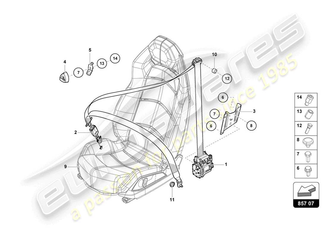 lamborghini countach lpi 800-4 (2022) 3 part diagram