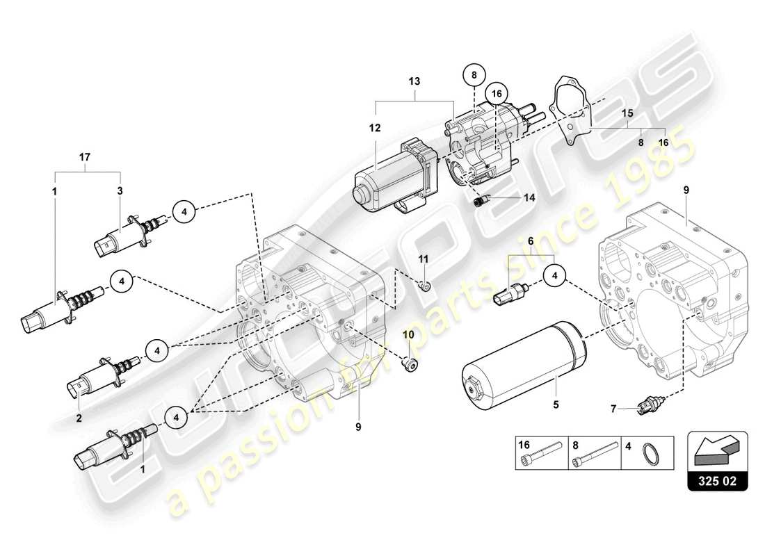 lamborghini ultimae roadster (2022) hydraulics control unit part diagram