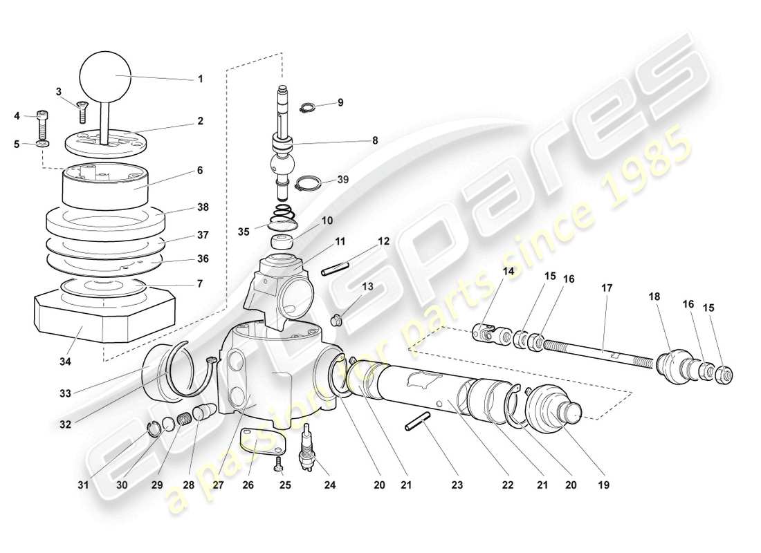 lamborghini lp670-4 sv (2010) mounting for shift mechanism part diagram