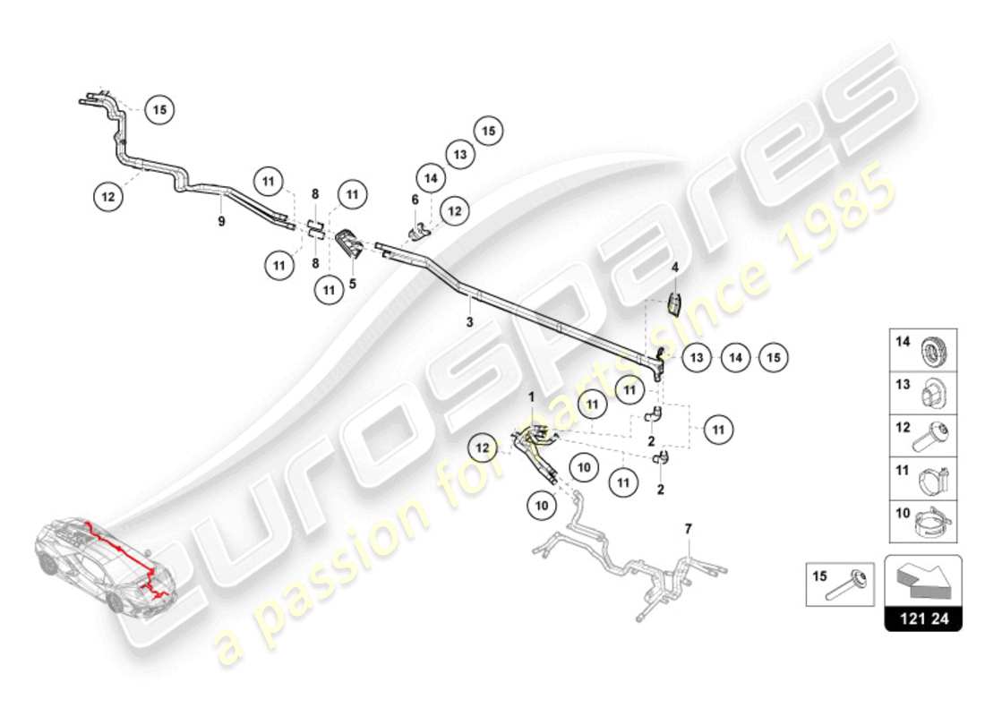 lamborghini revuelto coupe (2024) coolant cooling system - high voltage cooling part diagram