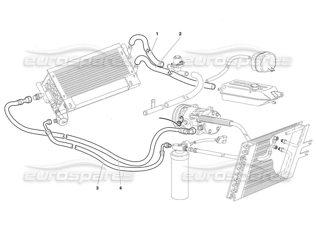 lamborghini diablo se30 (1995) climate control (valid for rh d. version - january 1995) part diagram