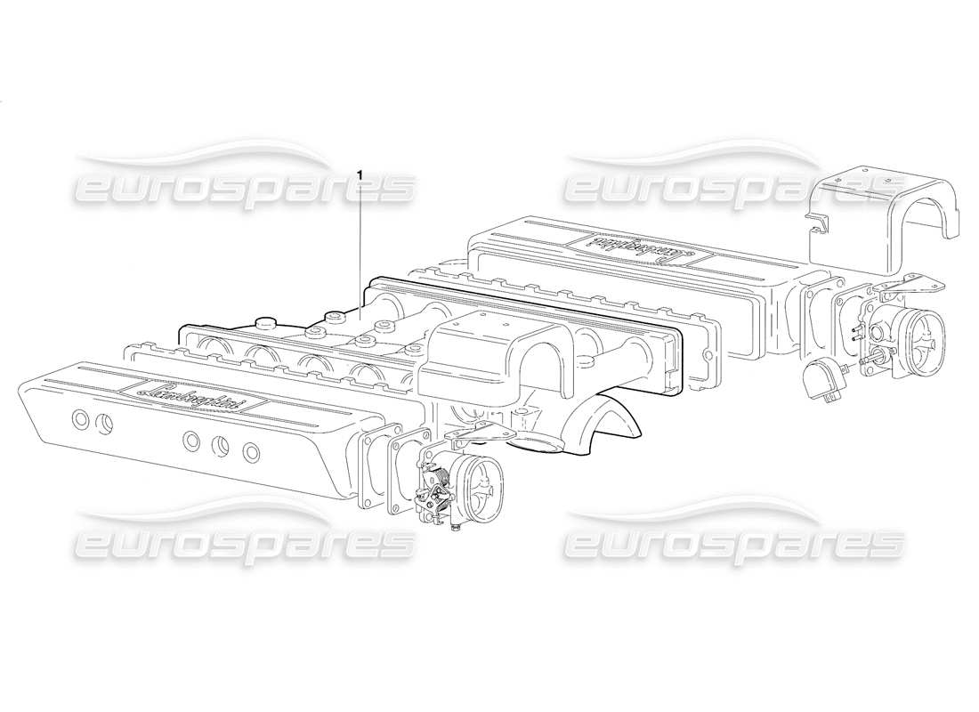 lamborghini diablo se30 (1995) intake manifold (valid for usa - january 1995) part diagram