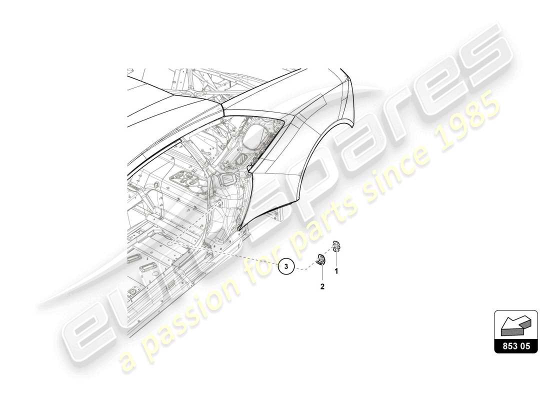 lamborghini super trofeo evo (2018) scontrino porta part diagram