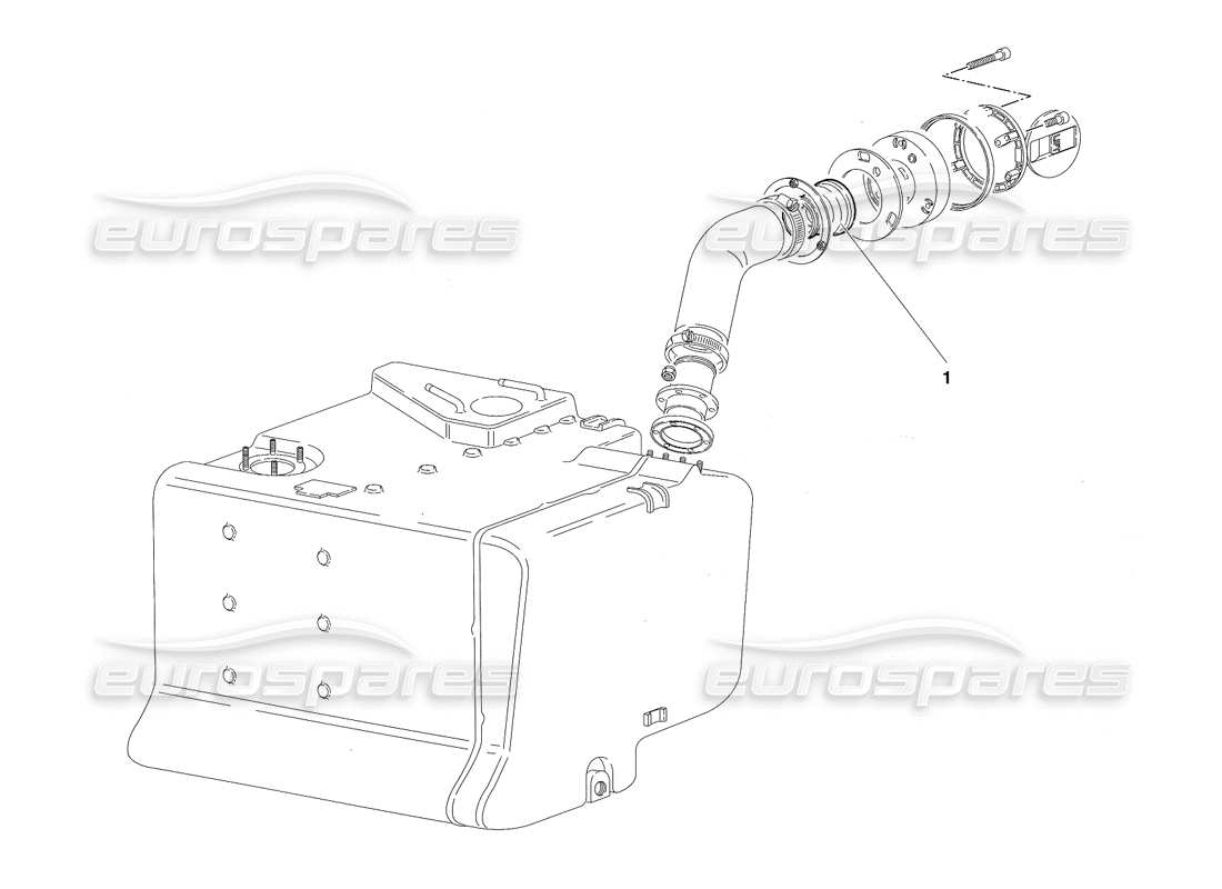 lamborghini diablo sv (1997) fuel system (valid for south africa - rh d. - march 1997) part diagram