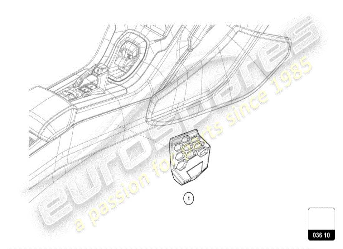 lamborghini huracan tecnica (accessories) cellphone holder part diagram