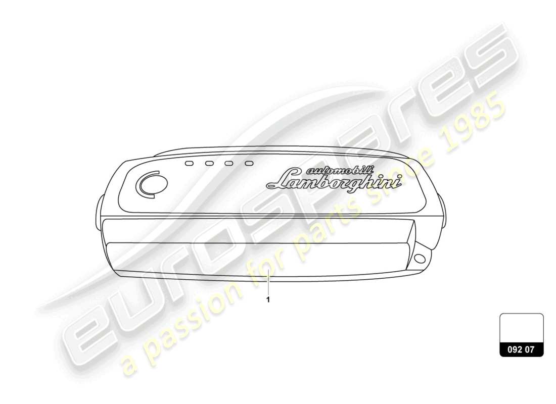 a part diagram from the lamborghini aventador ultimae (accessories) parts catalogue