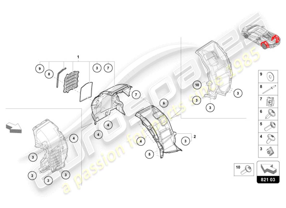 part diagram containing part number n90698803