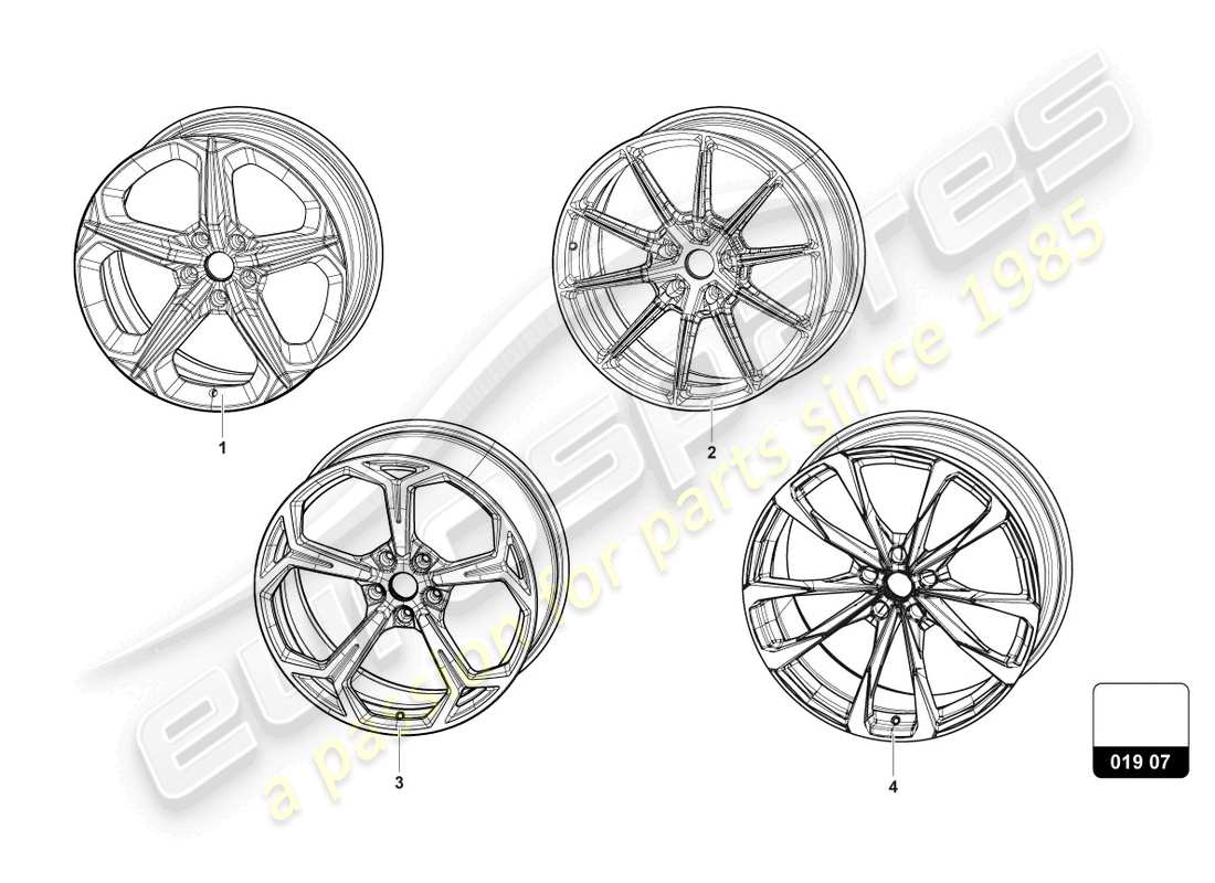 a part diagram from the lamborghini urus s (accessories) parts catalogue