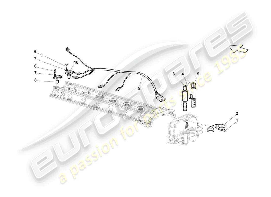 lamborghini lp640 coupe (2009) impulse sender right part diagram