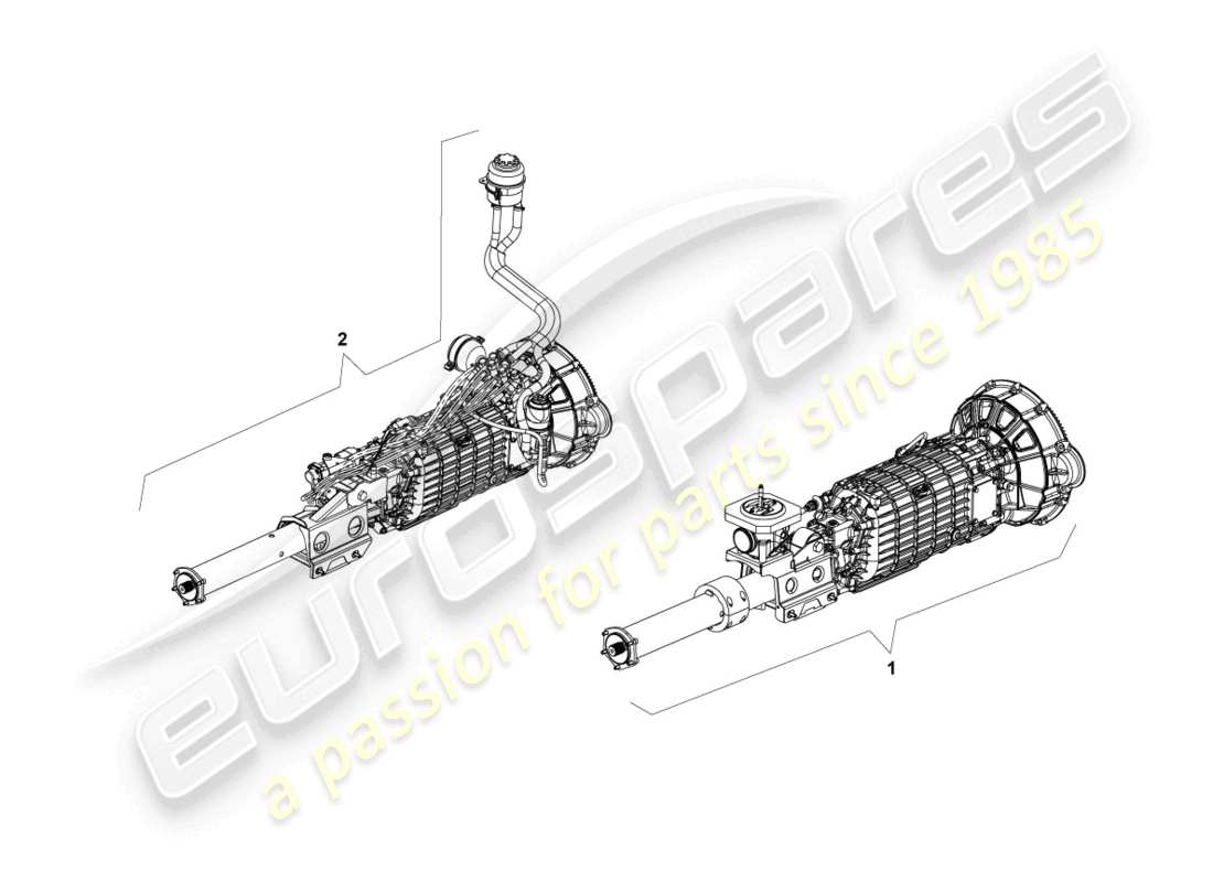 lamborghini lp640 coupe (2009) gearbox, complete part diagram