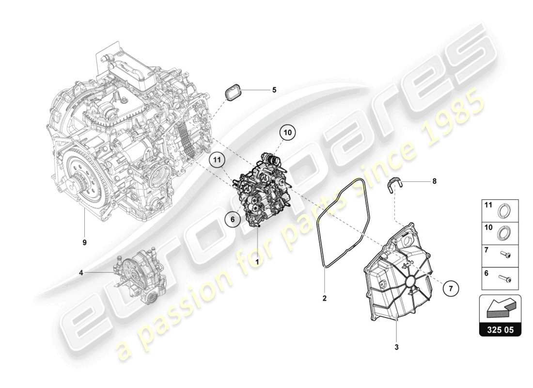 lamborghini evo coupe (2021) mechatronic with software part diagram