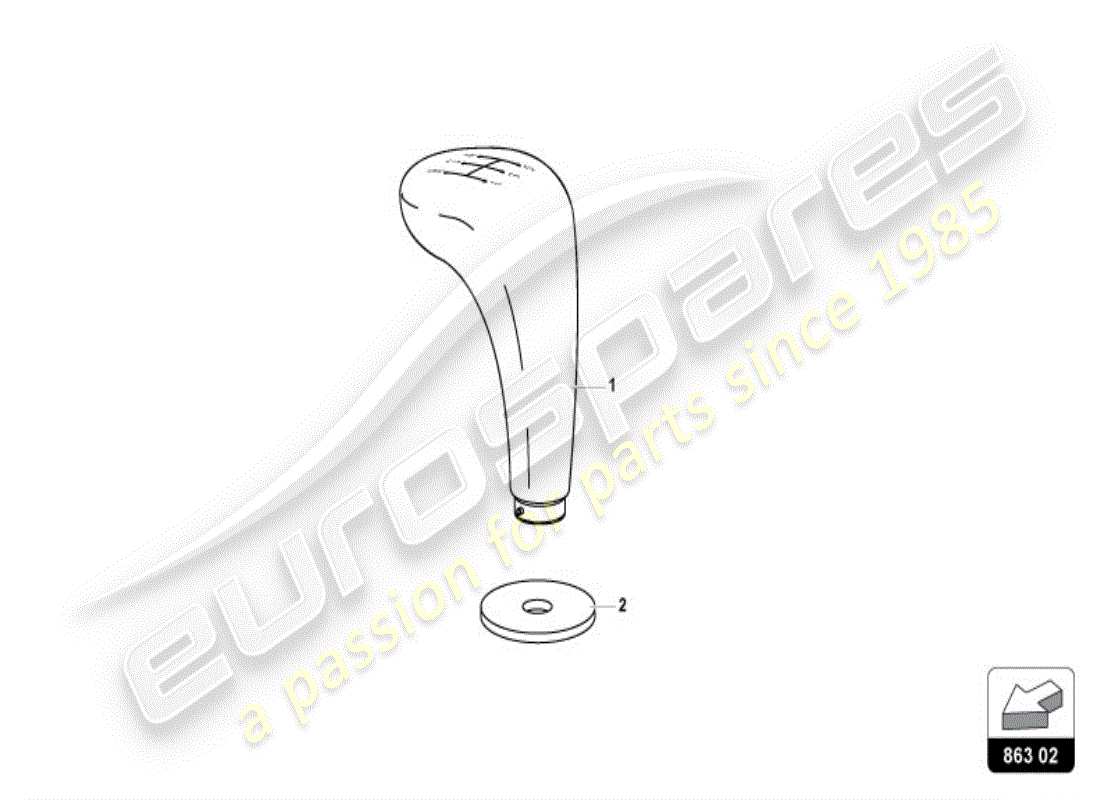 lamborghini diablo vt (1997) shift lever part diagram