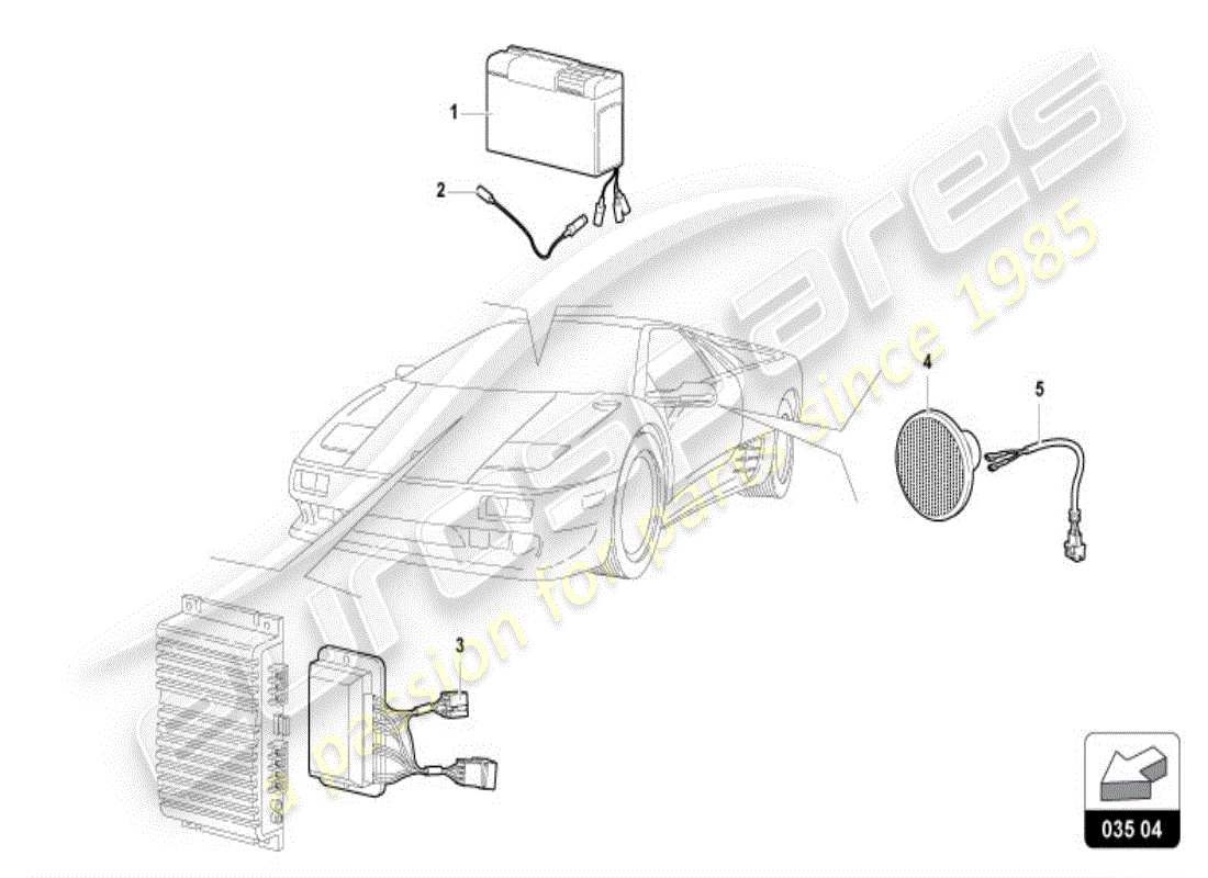 lamborghini diablo vt (1995) radio unit part diagram