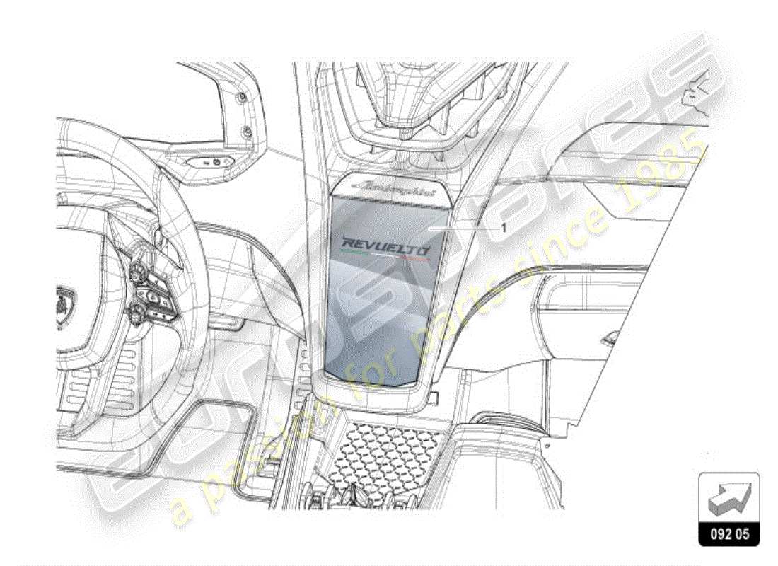 lamborghini revuelto coupe (accessories) impact protection part diagram