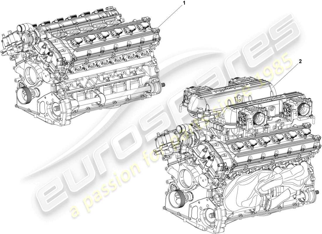 lamborghini lp640 coupe (2009) base engine 6.5 ltr. part diagram