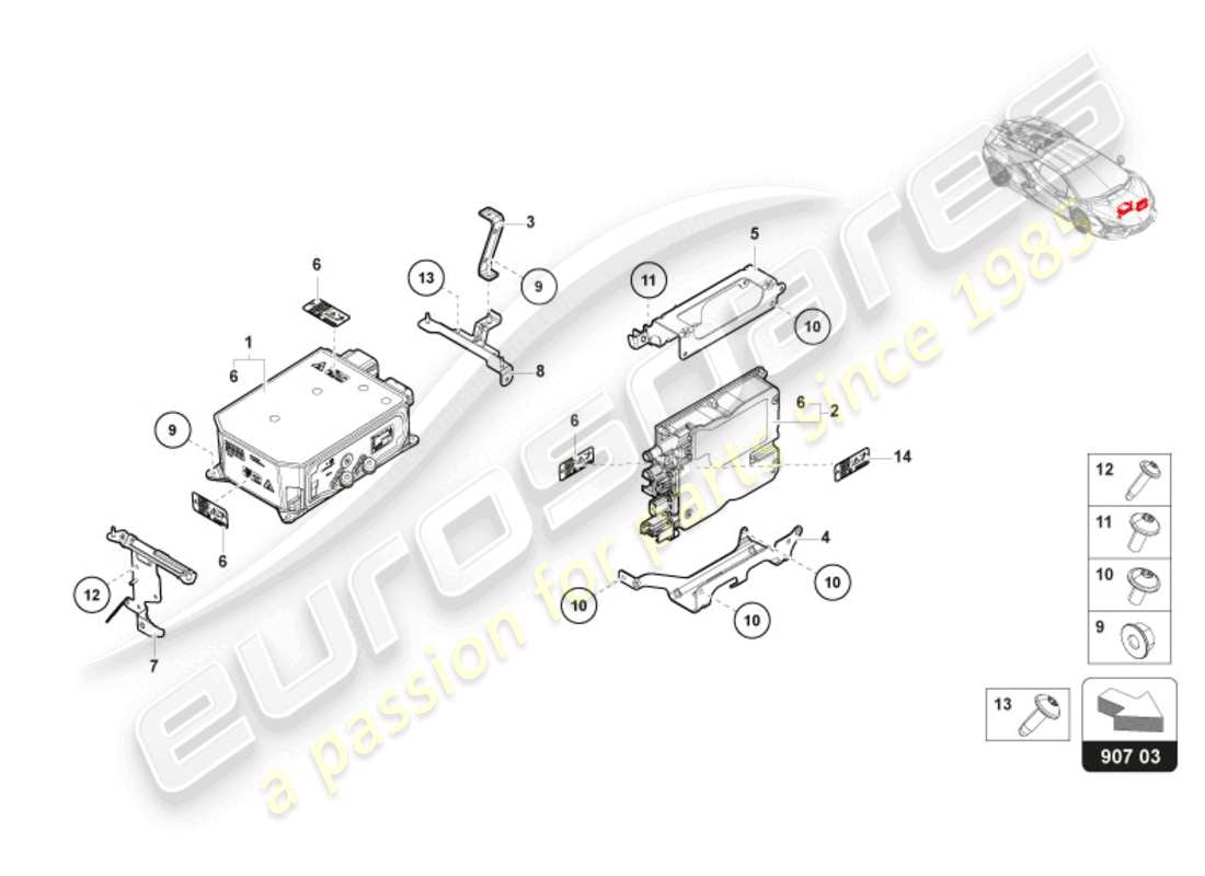 lamborghini revuelto coupe (2024) charger for high-voltage battery part diagram