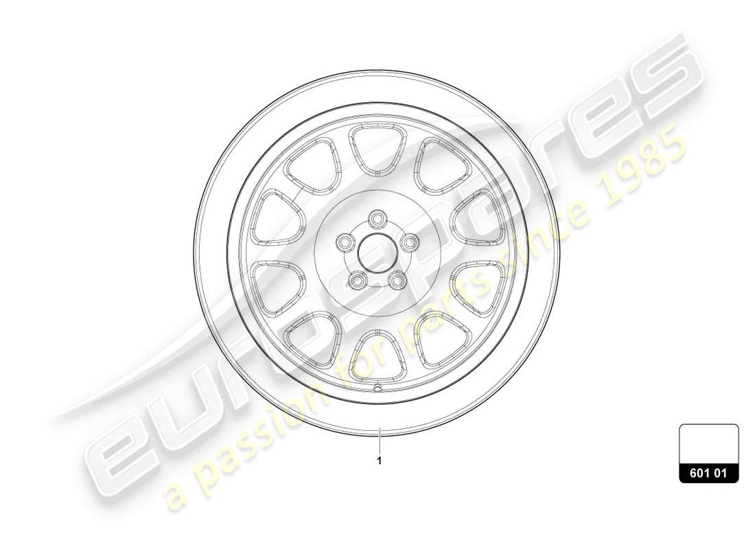 lamborghini urus (2019) spare wheel part diagram