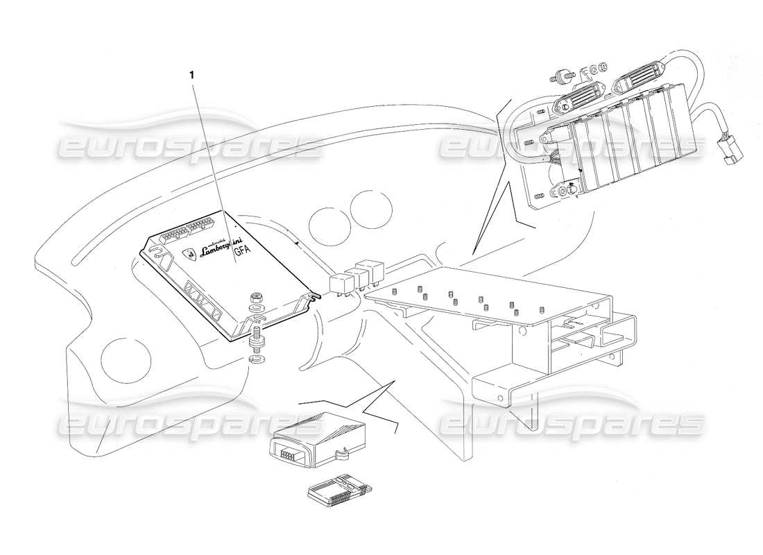 lamborghini diablo sv (1997) electrical system (valid for saudi arabia - march 1997) part diagram