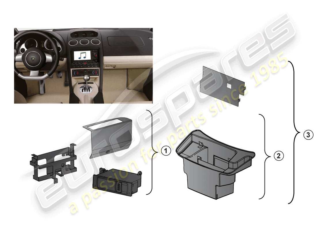 lamborghini superleggera (accessories) retrofit kit parts diagram