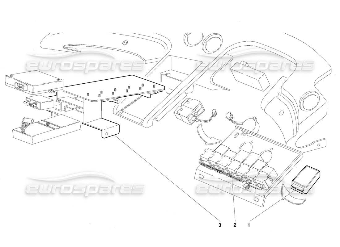 lamborghini diablo (1991) electrical system (valid for australia version - october 1991) part diagram