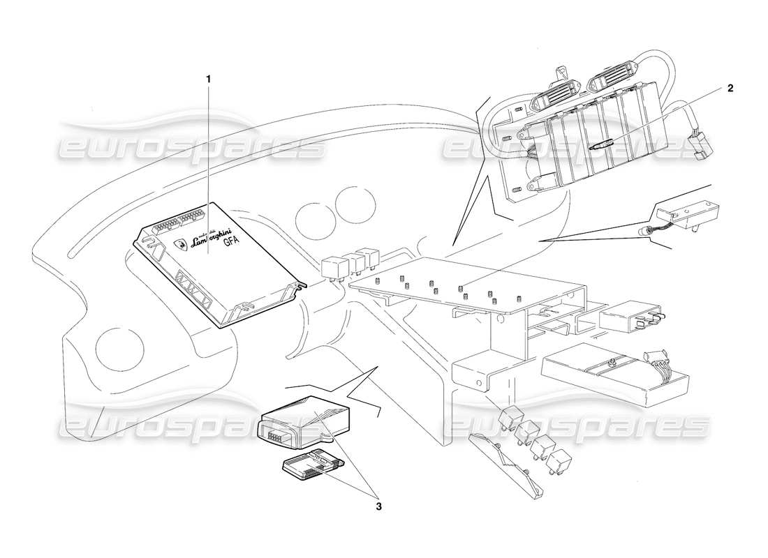 lamborghini diablo se30 (1995) electrical system (valid for canada - january 1995) part diagram