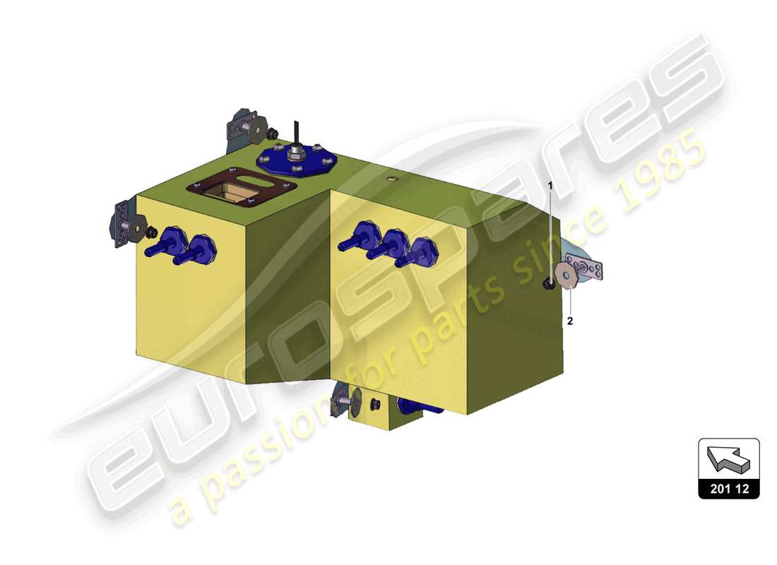 lamborghini super trofeo evo (2018) fuel system part diagram