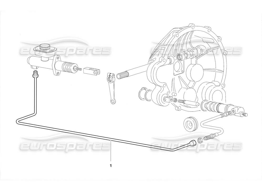 lamborghini diablo se30 (1995) clutch control lever (valid for rh d. version - january 1995) part diagram