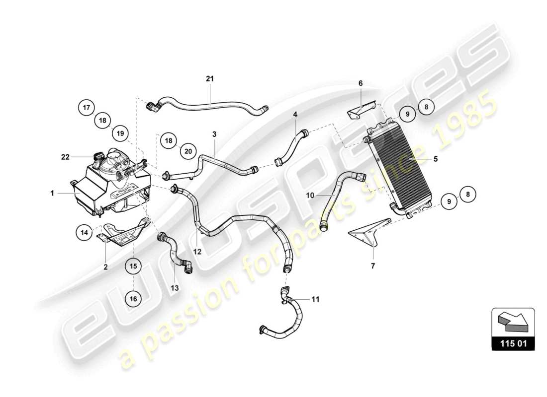 lamborghini super trofeo (2016) oil system part diagram