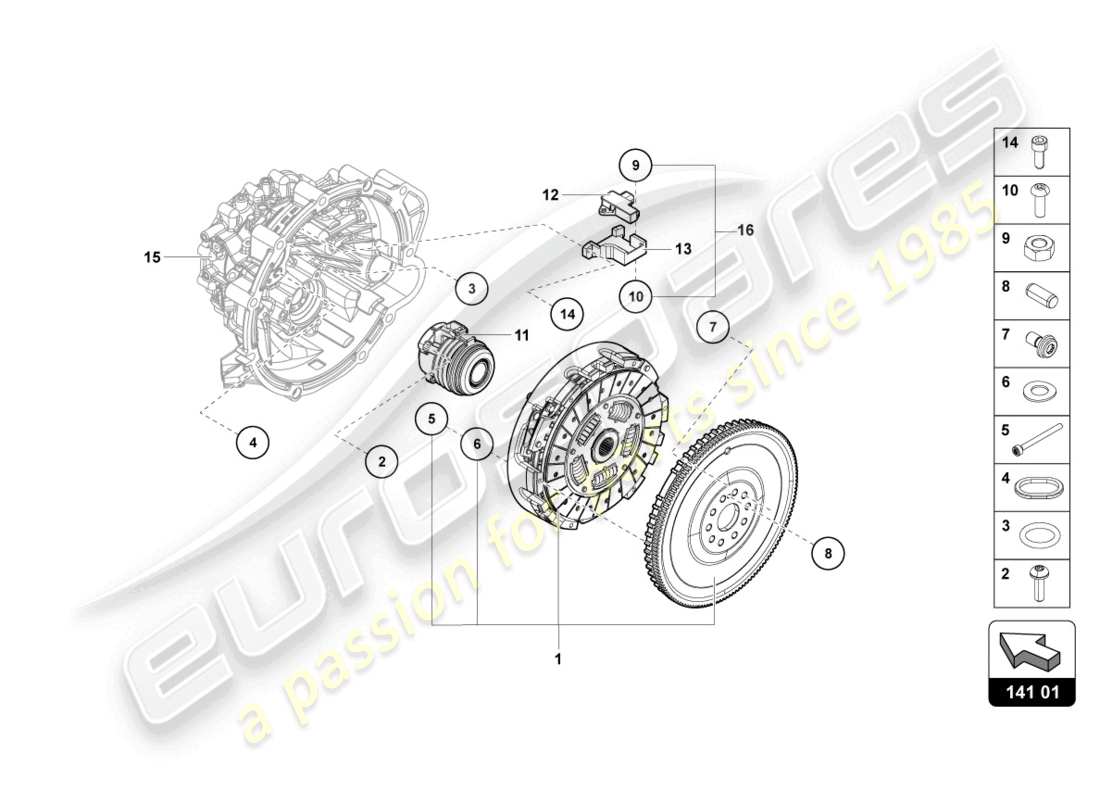 lamborghini sian roadster (2021) v-belt pulley part diagram