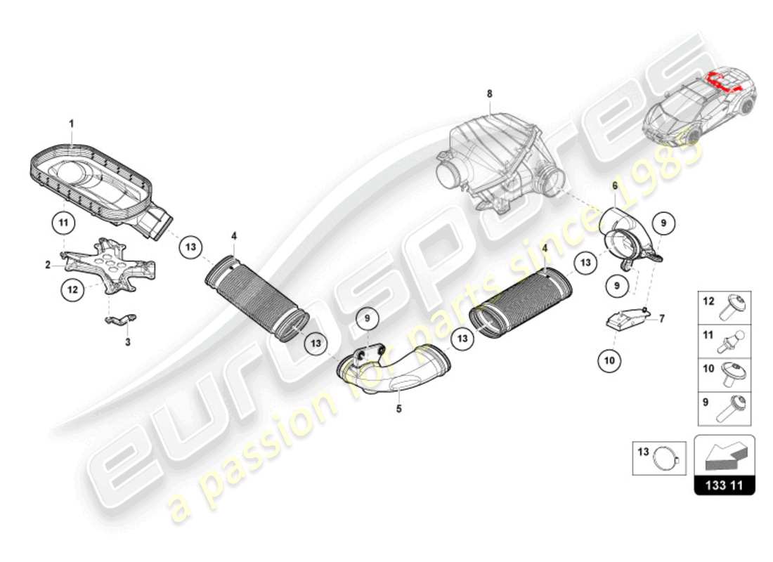 part diagram containing part number n0245133