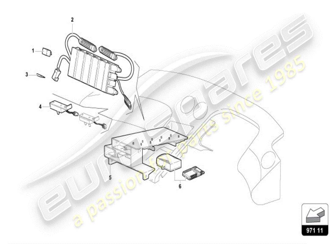 lamborghini diablo vt (1996) electrical system part diagram