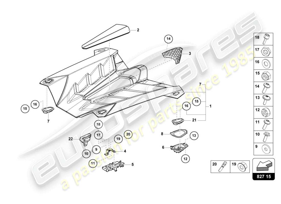 lamborghini lp770-4 svj roadster (2022) engine cover with insp. cover part diagram